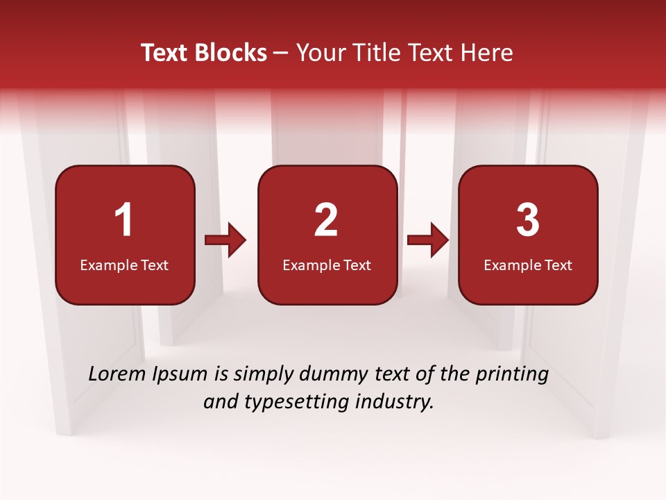 Red Door Winning PowerPoint Template