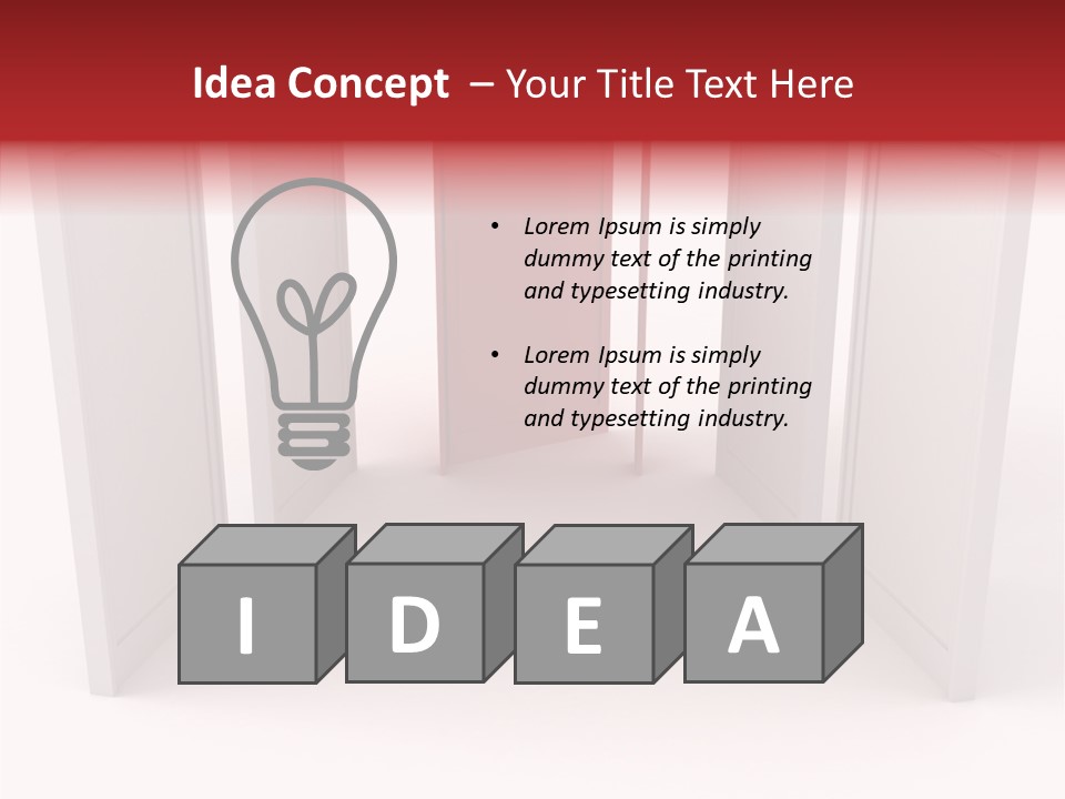 Red Door Winning PowerPoint Template