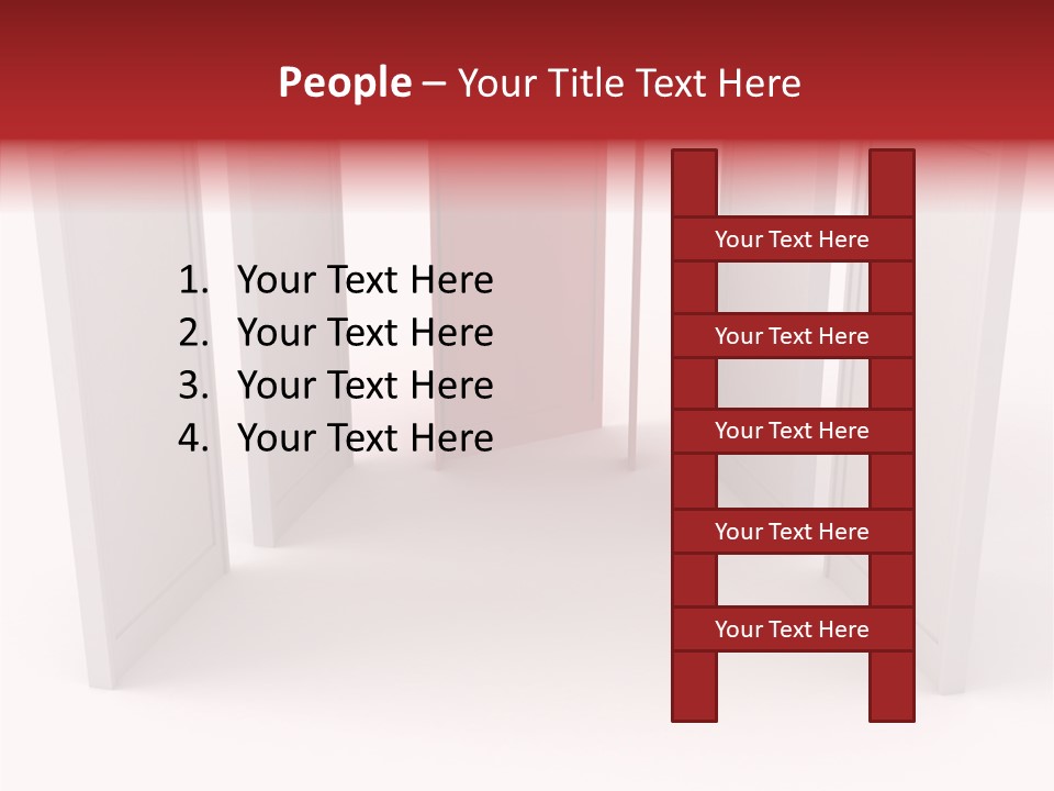 Red Door Winning PowerPoint Template