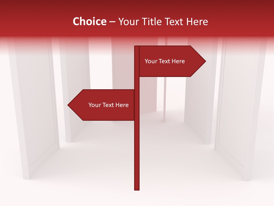 Red Door Winning PowerPoint Template