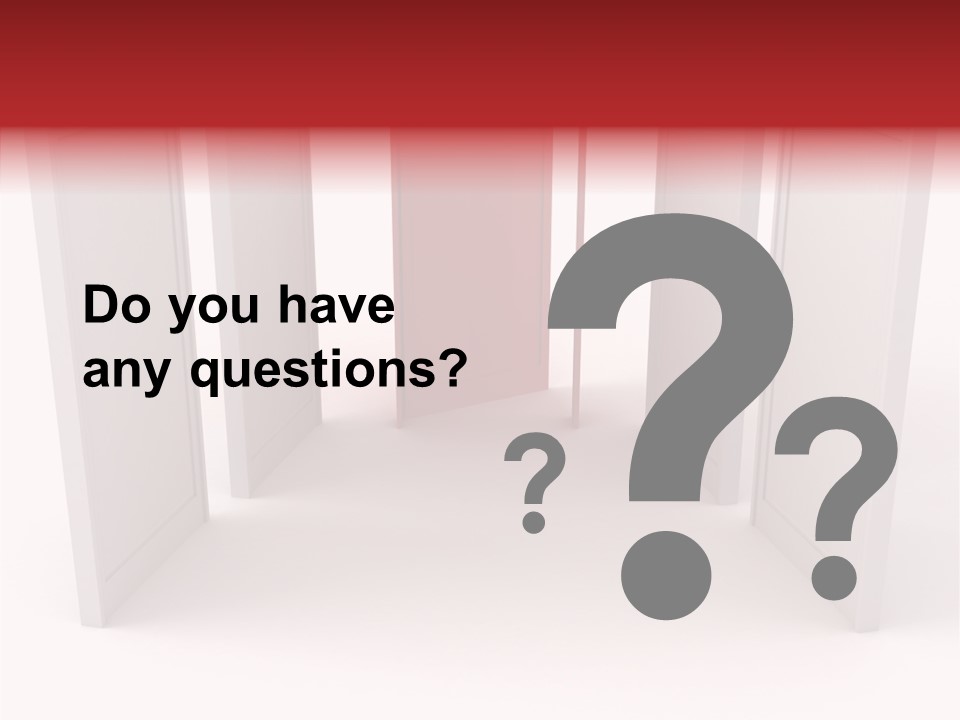 Red Door Winning PowerPoint Template