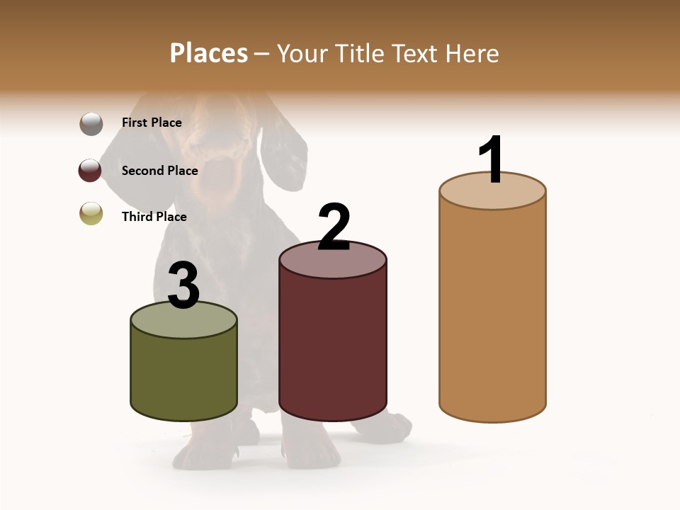 Laying Hound Brown PowerPoint Template