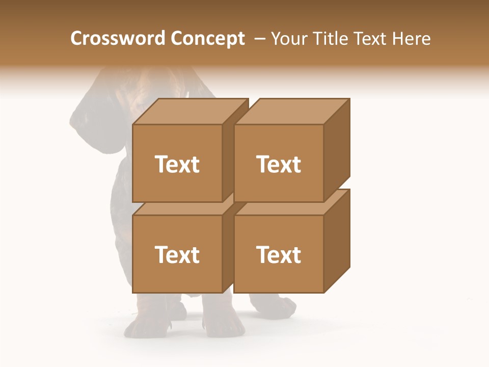 Laying Hound Brown PowerPoint Template