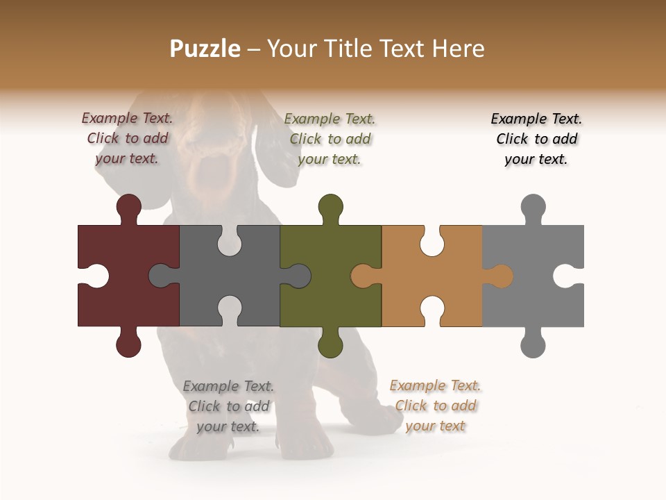 Laying Hound Brown PowerPoint Template