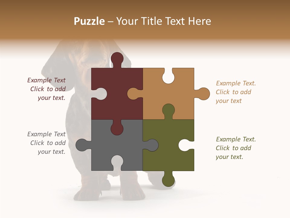Laying Hound Brown PowerPoint Template