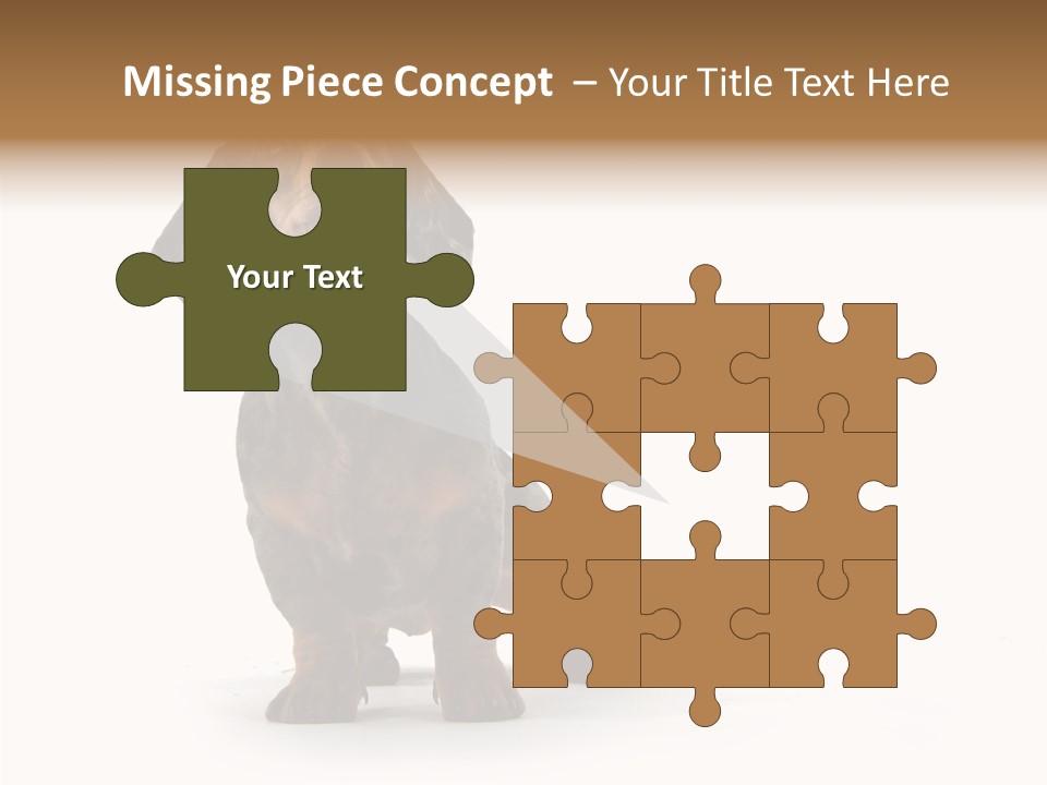 Laying Hound Brown PowerPoint Template