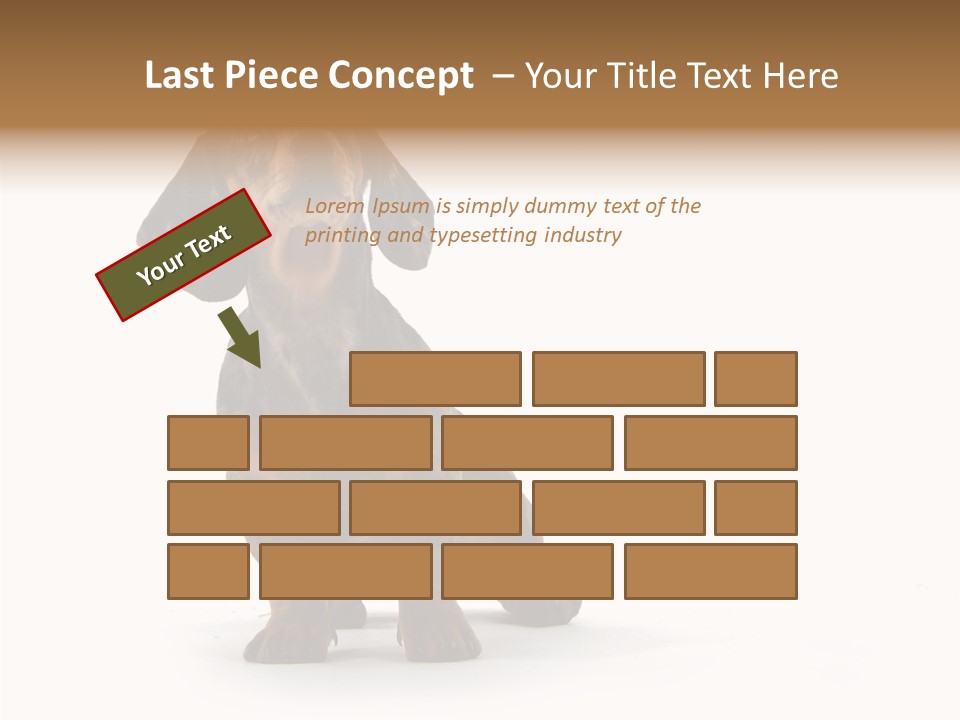 Laying Hound Brown PowerPoint Template