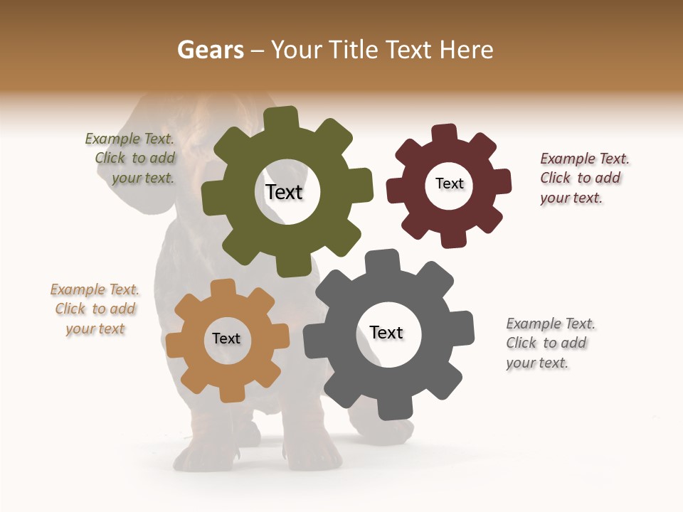 Laying Hound Brown PowerPoint Template