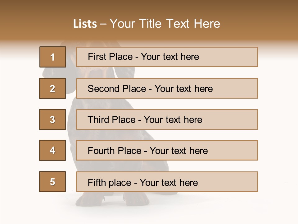 Laying Hound Brown PowerPoint Template