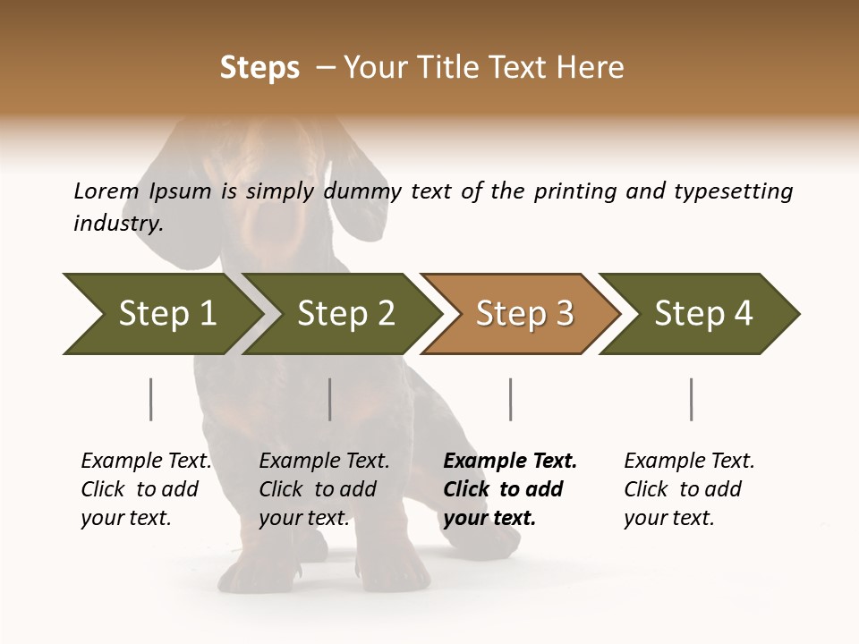 Laying Hound Brown PowerPoint Template