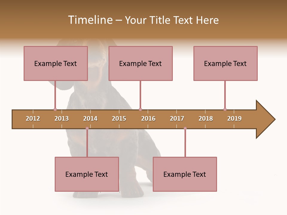 Laying Hound Brown PowerPoint Template
