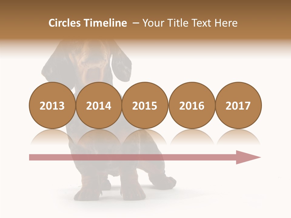 Laying Hound Brown PowerPoint Template