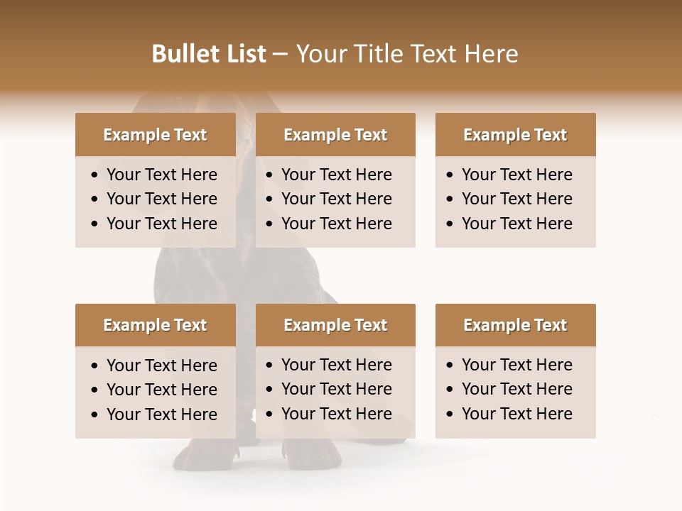 Laying Hound Brown PowerPoint Template