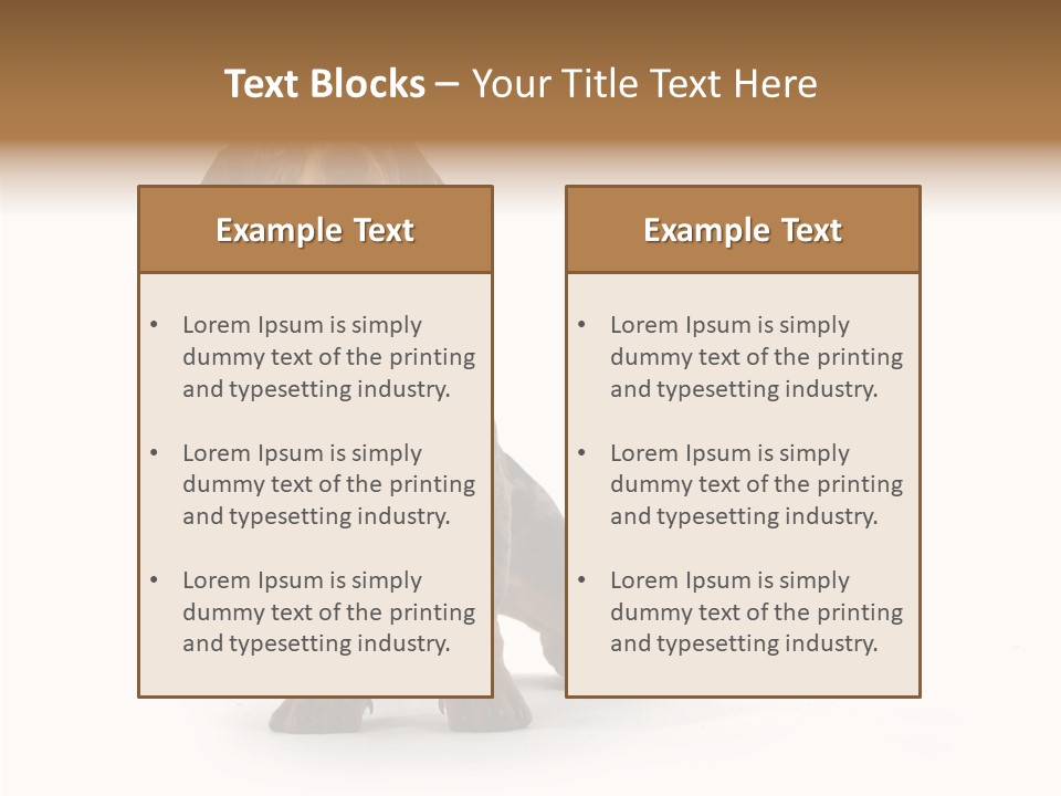 Laying Hound Brown PowerPoint Template