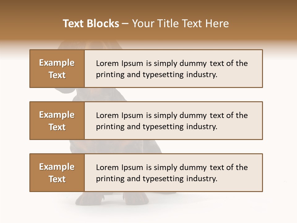 Laying Hound Brown PowerPoint Template