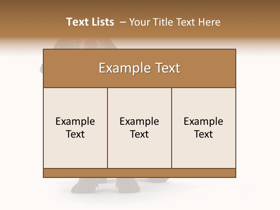 Laying Hound Brown PowerPoint Template