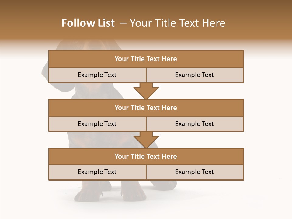 Laying Hound Brown PowerPoint Template