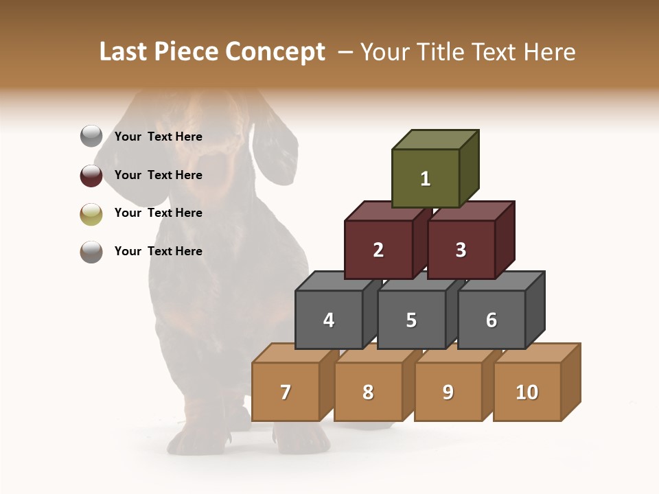 Laying Hound Brown PowerPoint Template