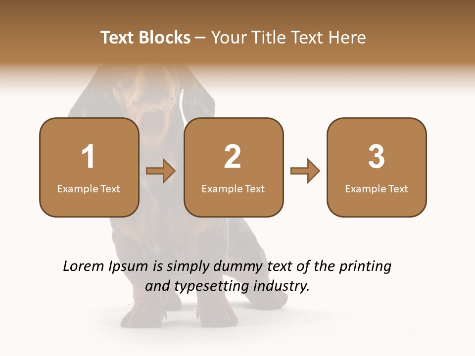 Laying Hound Brown PowerPoint Template
