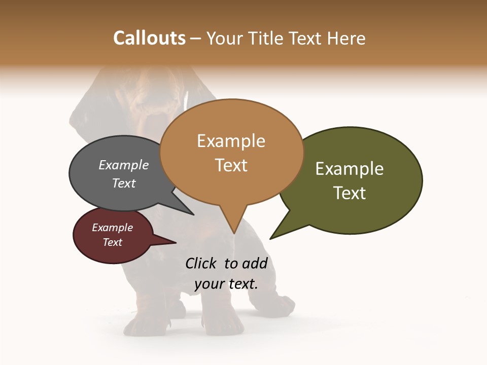 Laying Hound Brown PowerPoint Template