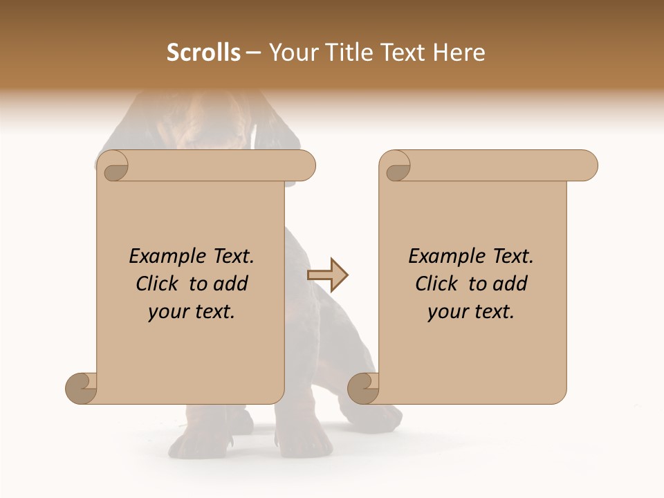 Laying Hound Brown PowerPoint Template