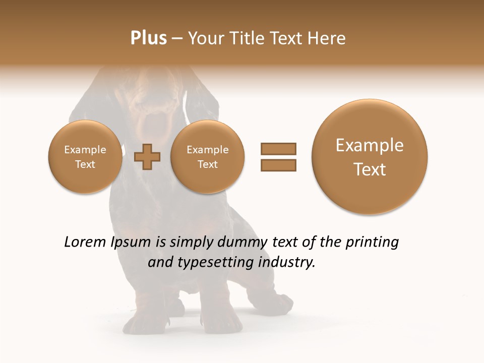 Laying Hound Brown PowerPoint Template