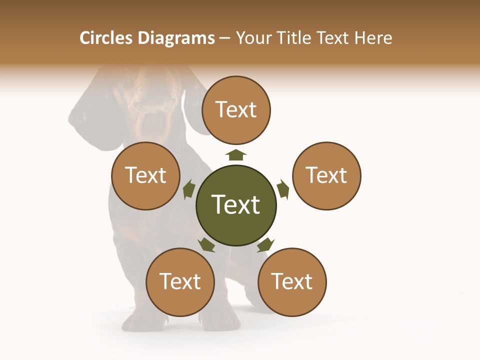 Laying Hound Brown PowerPoint Template