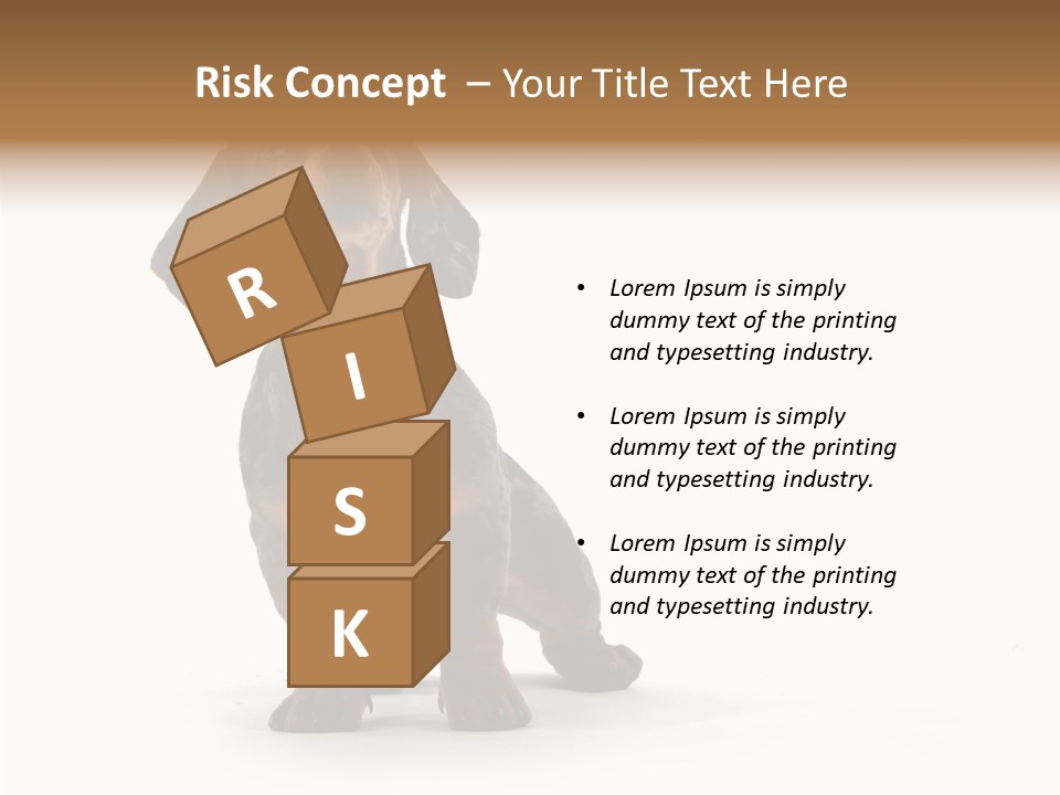 Laying Hound Brown PowerPoint Template