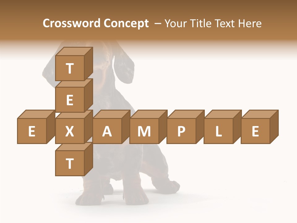 Laying Hound Brown PowerPoint Template