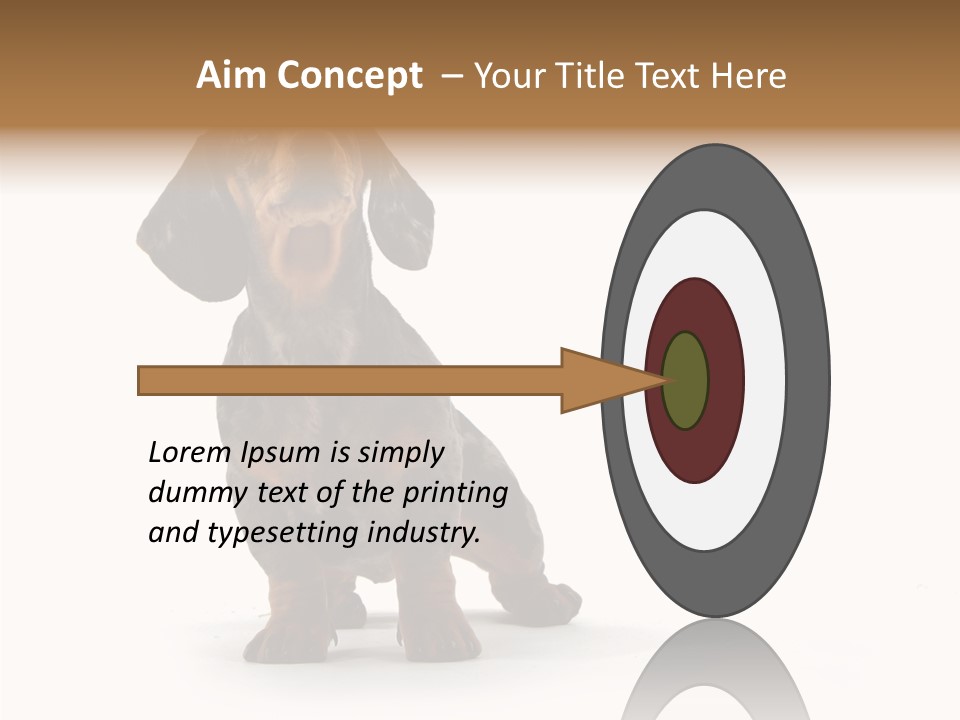Laying Hound Brown PowerPoint Template