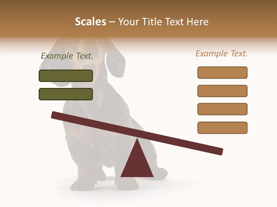 Laying Hound Brown PowerPoint Template