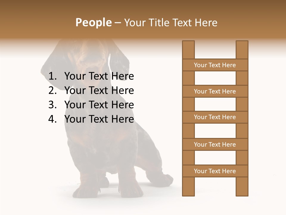 Laying Hound Brown PowerPoint Template