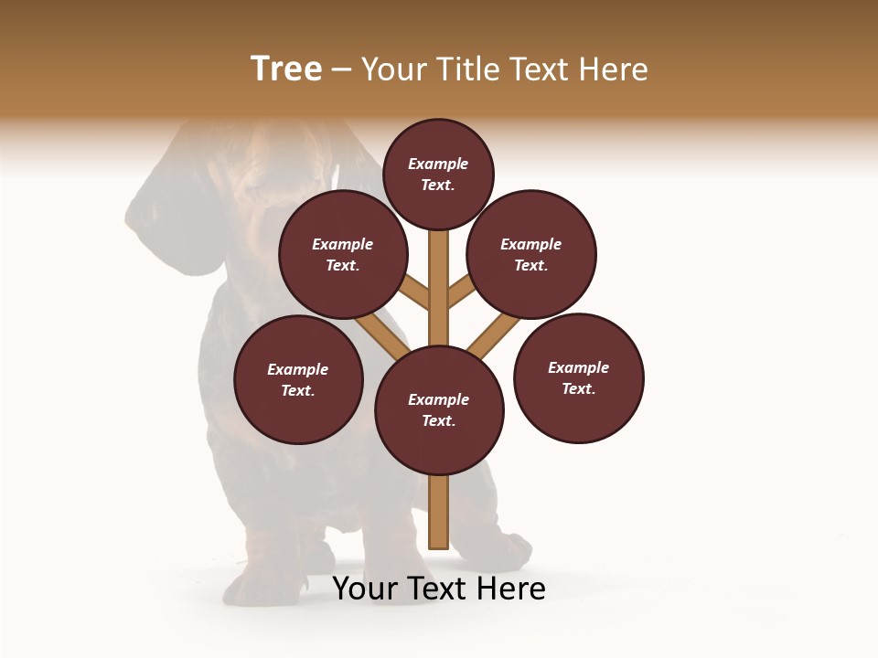 Laying Hound Brown PowerPoint Template