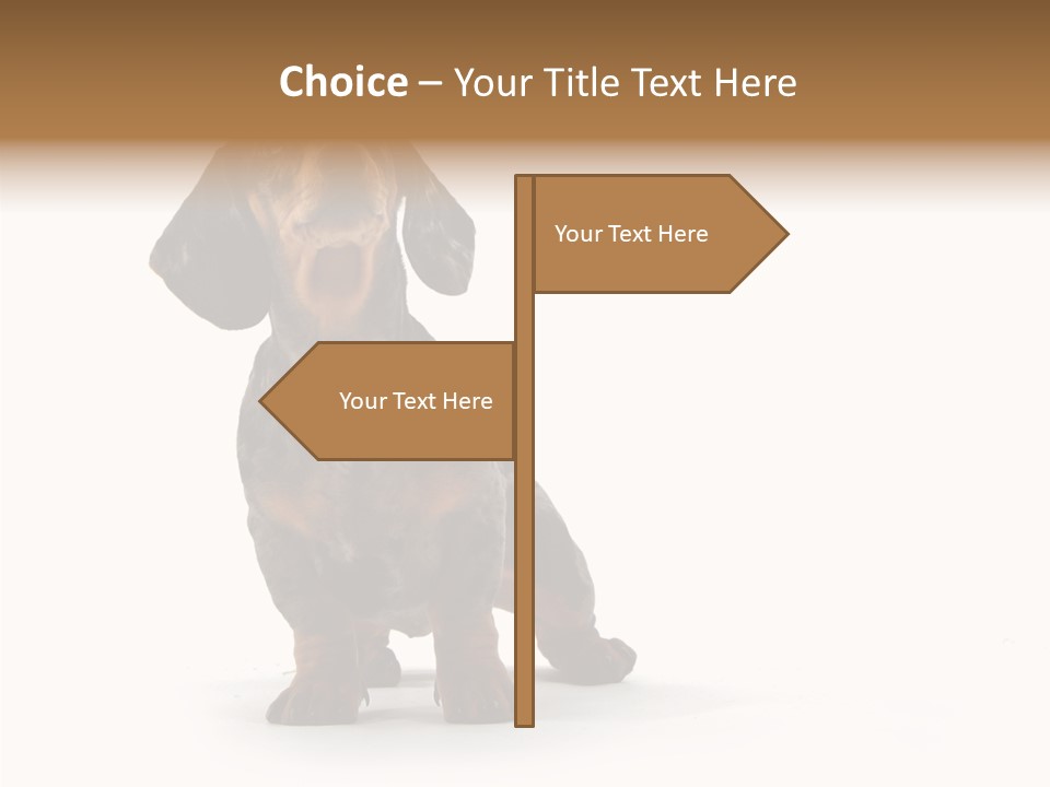 Laying Hound Brown PowerPoint Template
