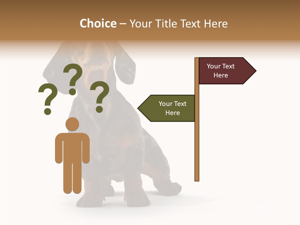 Laying Hound Brown PowerPoint Template