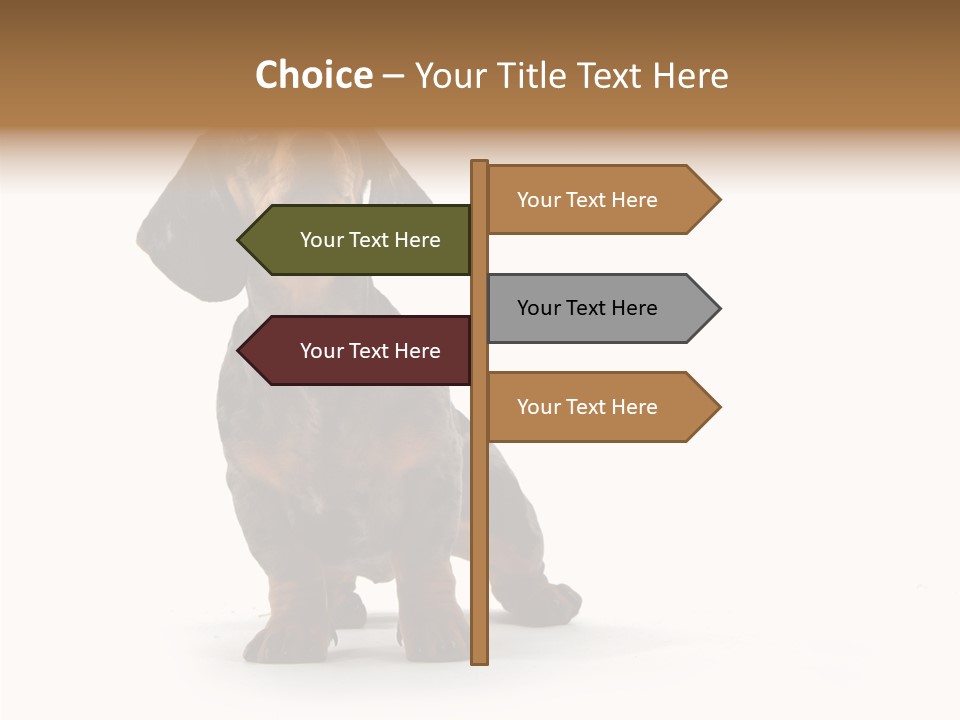 Laying Hound Brown PowerPoint Template