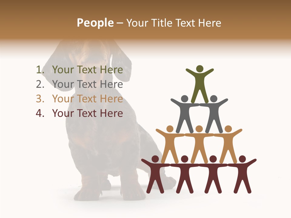 Laying Hound Brown PowerPoint Template