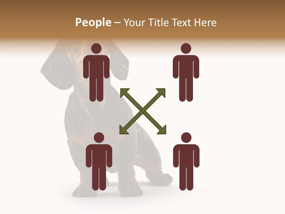 Laying Hound Brown PowerPoint Template