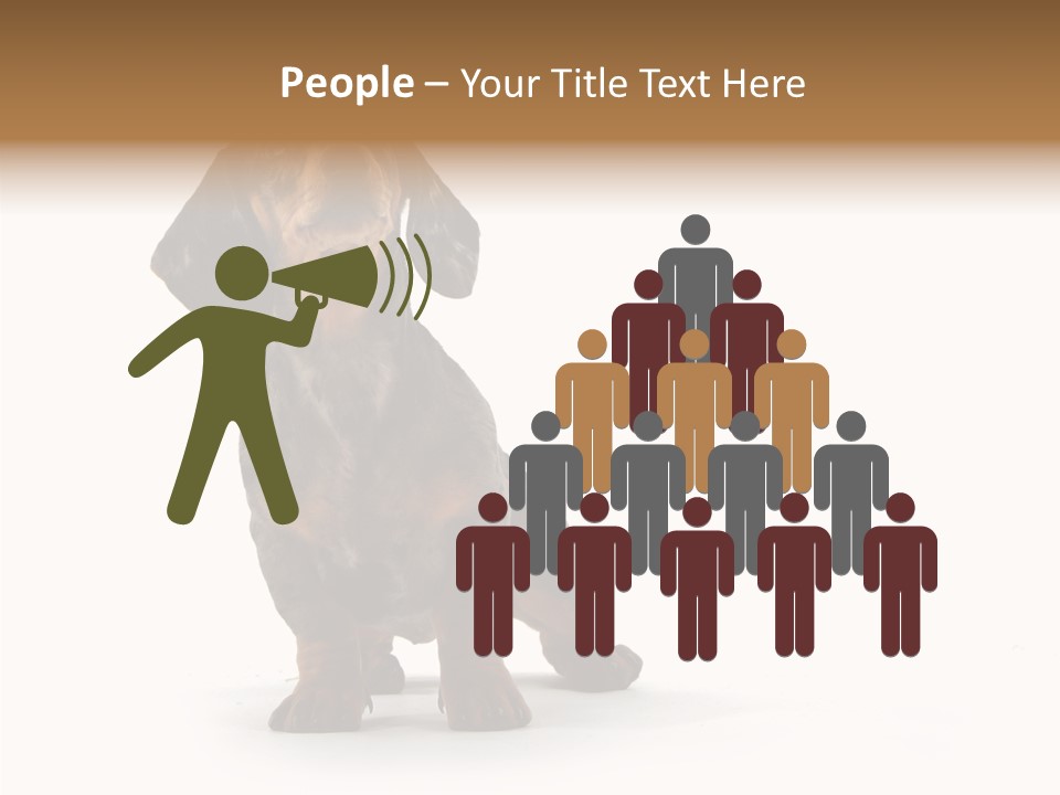 Laying Hound Brown PowerPoint Template