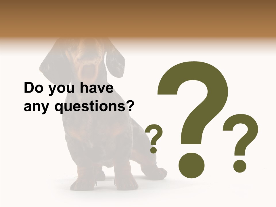 Laying Hound Brown PowerPoint Template