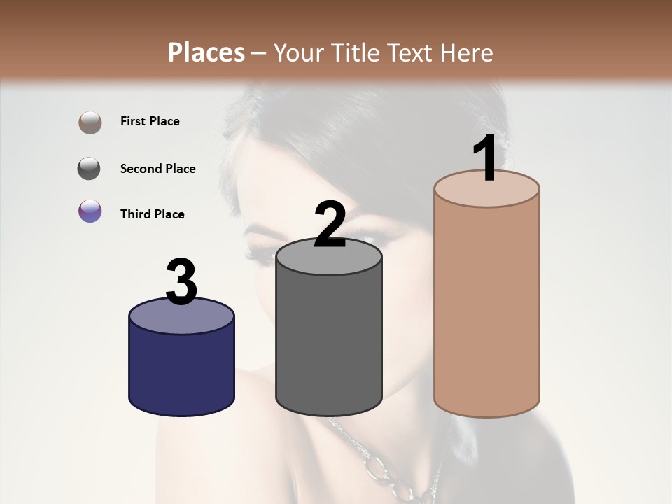 Young Face Fingers PowerPoint Template