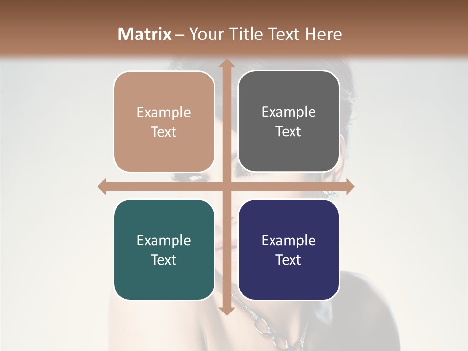 Young Face Fingers PowerPoint Template