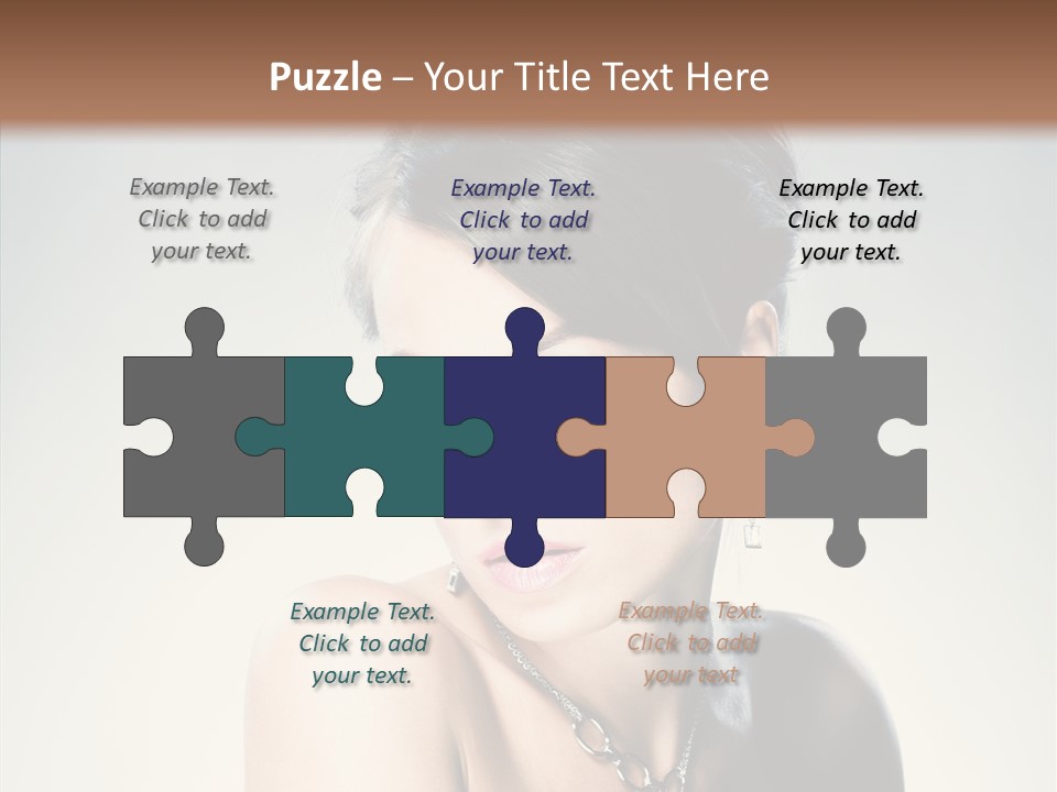 Young Face Fingers PowerPoint Template