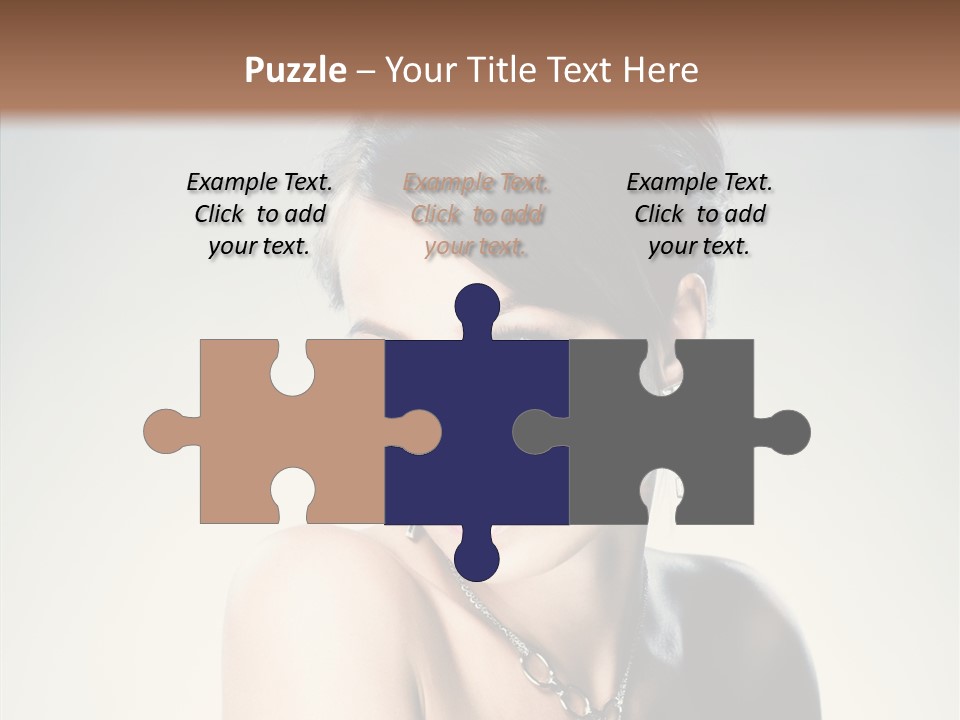 Young Face Fingers PowerPoint Template