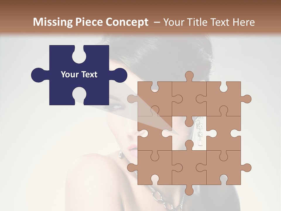 Young Face Fingers PowerPoint Template