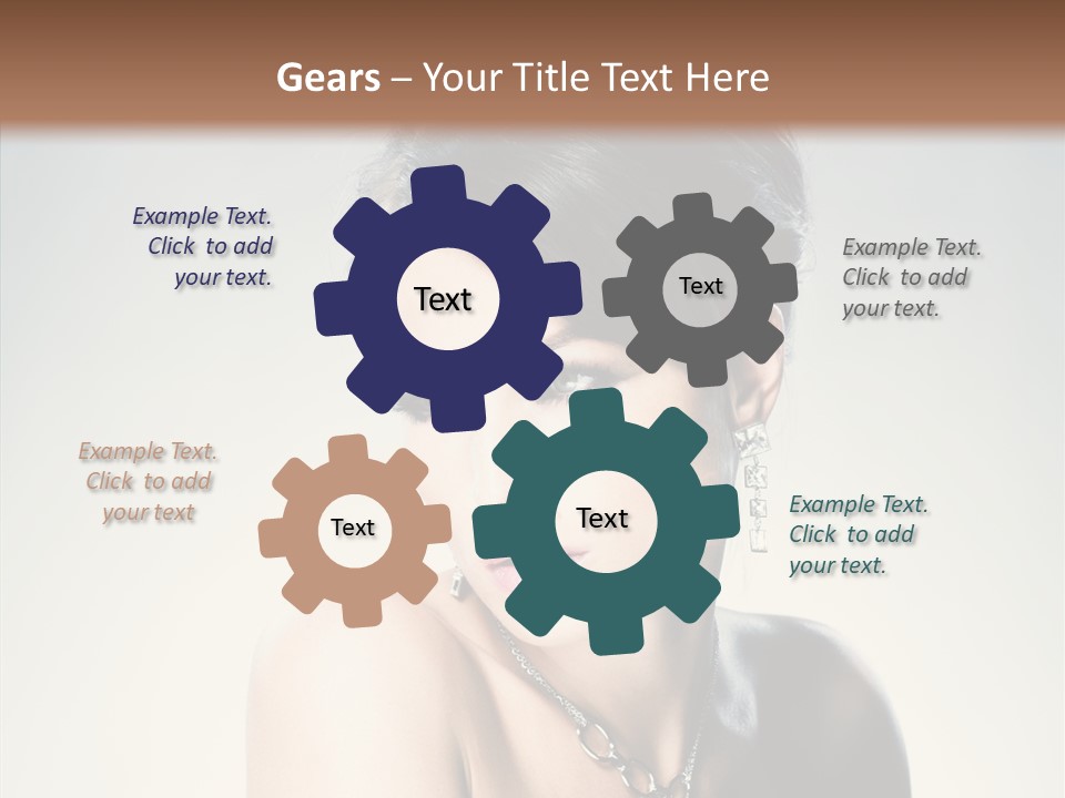 Young Face Fingers PowerPoint Template