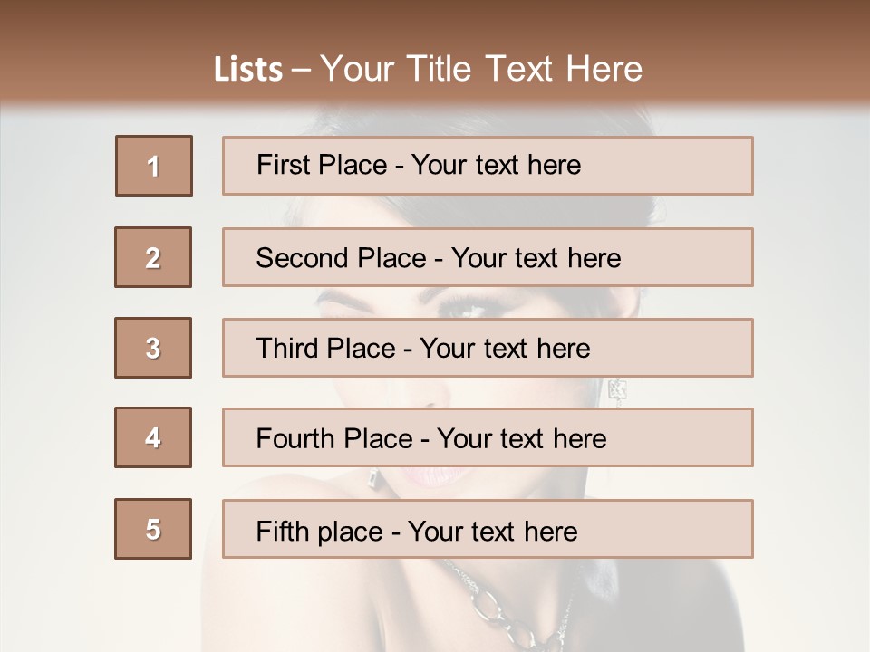 Young Face Fingers PowerPoint Template