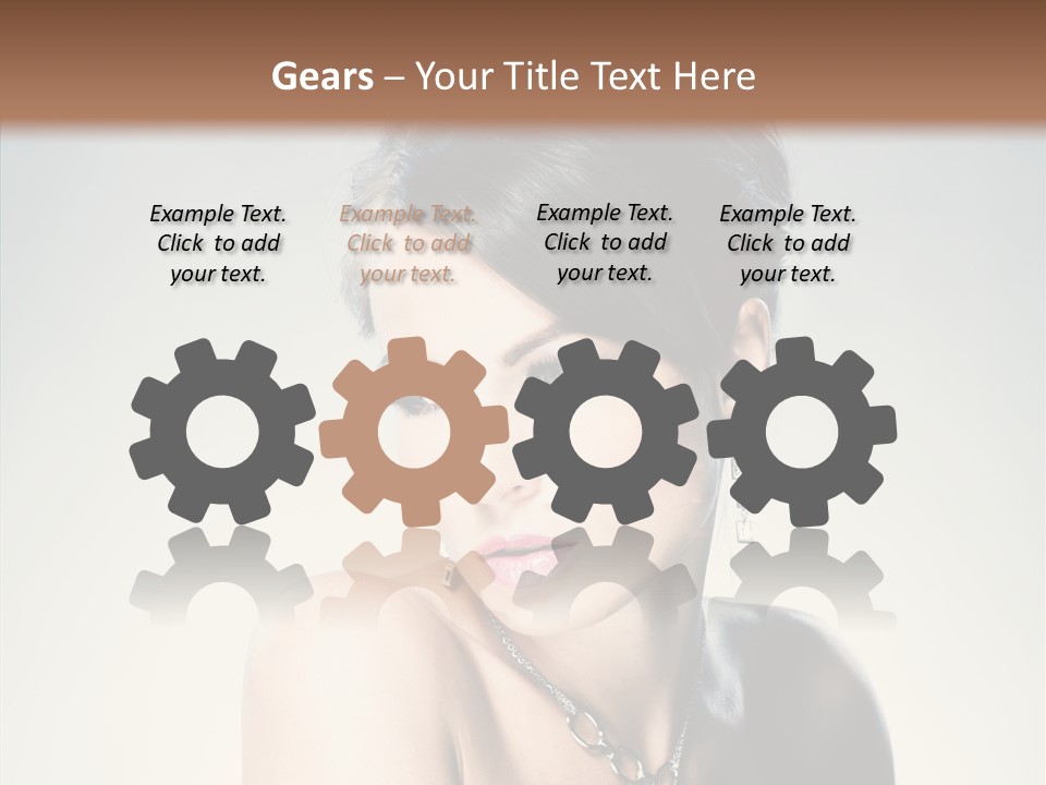 Young Face Fingers PowerPoint Template