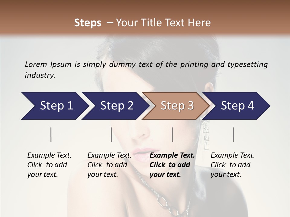 Young Face Fingers PowerPoint Template