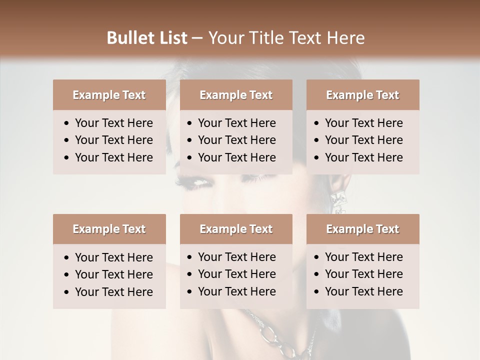 Young Face Fingers PowerPoint Template